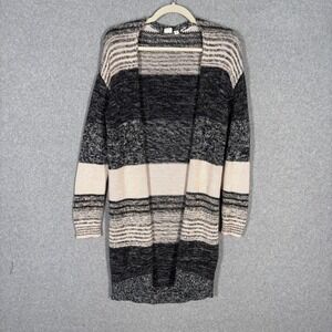 GAP Cardigan Duster Sweater XS Charcoal Cream Mall Core‎ 2YK Lounge Comfy Cozy